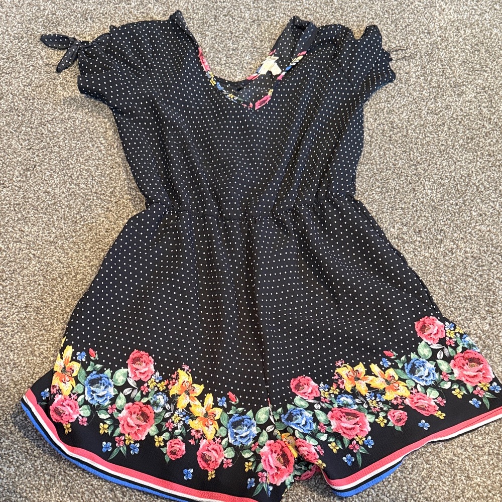 Floral Black Jumpsuit